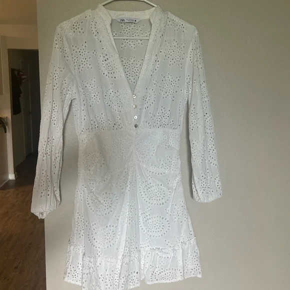 Zara white summer dress - Picture 4 of 4